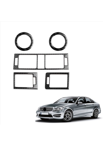 10PCS Karbon Fiber Iç Merkez Konsol Konsolu Gösterge Tablosu Hava Havalandırma Outlet Benz C-Serisi W204 2007-2013 (Yurt Dışından) fiyatları