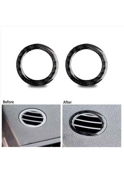 10PCS Karbon Fiber Iç Merkez Konsol Konsolu Gösterge Tablosu Hava Havalandırma Outlet Benz C-Serisi W204 2007-2013 (Yurt Dışından) modelleri