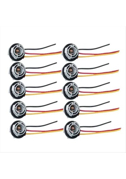 10PCS 1157 BAY15D Lamba Tutucu Ampul Adaptör Taban Soket Konnektörü Plastik Turn Sinyal Far Işığı (Yurt Dışından)