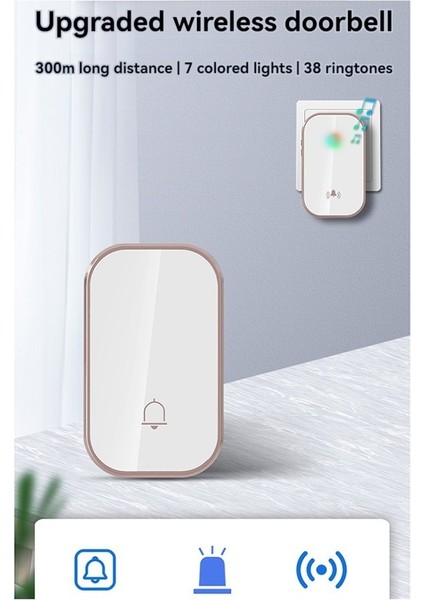 Akıllı Kablosuz Kapı Zili 300M Menzilli Ev Hoş Geldiniz Kapı Zili 38 Şarkılar Melodiler Kapısı Zili Chime Black (Abd) (Yurt Dışından) indirimleri