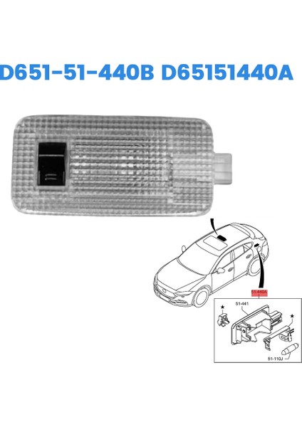 Araba Iç Aydınlatma Arka Gövde Kargo Bölmesi Lambası D651-51-440B Mazda 2 Için 2 3 6 Cx-3 Cx-5 Cx-4 2015-2019 D65151440A (Yurt Dışından) indirimleri