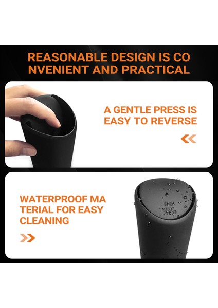 Mini Çöp Kutusu Kapak ile Araba Bardağı Tutucu Yıkanabilir Silikon Otomotiv Mutfak ve Ofis Mini Toz Tutucu Çöp Çöp Kutusu (Siyah) (Yurt Dışından) indirimleri