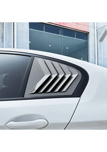 Araba Arka Üçgen Pencere Panjur Panjurları Panjurlar Bmw 5 Seires Için Kapak Kaplama G30 2018-2023 Karbon Fiber Desen (Yurt Dışından) modelleri