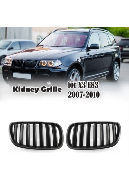 1 Çift Mat Siyah Ön Izgara Bmw E83 X3 Lcı Facelift 2007-2010 Için (Yurt Dışından) fiyatları