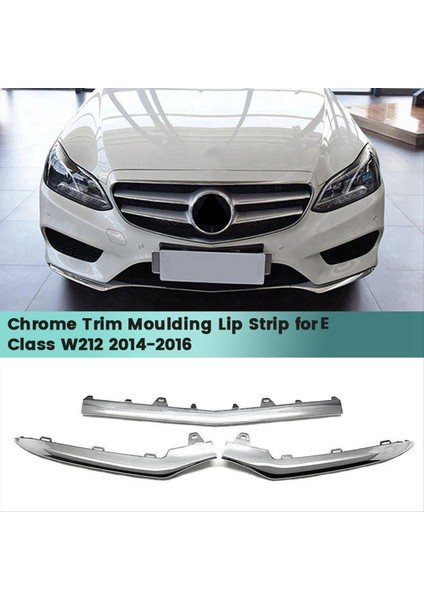 3pcs Ön Alt Tampon Krom Trim Kalıplama Benz E Sınıfı W212 14-16 A212852774 A212852874 A2128852674 (Yurt Dışından) modelleri