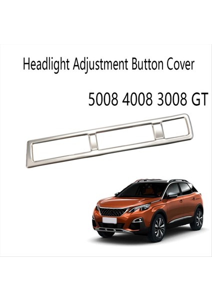 Araba Far Ayarlama Düğmesi Kapak Peugeot Için Araç Stili 5008 4008 3008 Gt Gümüş (Yurt Dışından) fiyatları