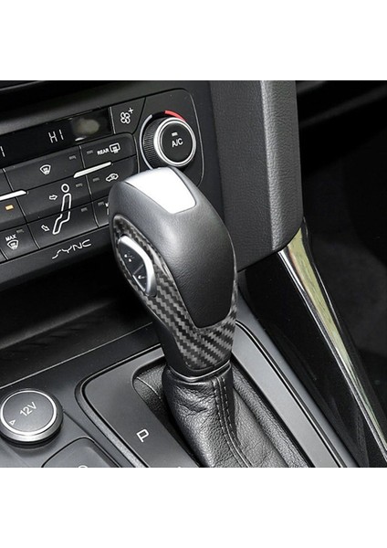 Ford Focus Fiesta 2012-2018 Lhd Için Karbon Fiber Araba Dişli Vites Değiştirici Düğme Kapağı Kaplama (Yurt Dışından) indirimleri