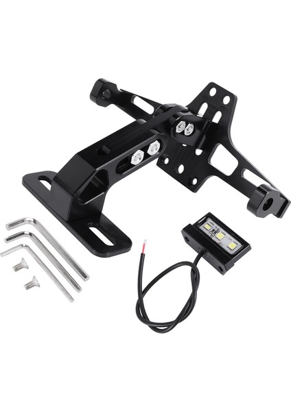 2x Cnc Çerçeve Motosiklet Lisans Numarası Plaka Tutucu Braketi Yamaha Için Ayarlanabilir LED Işık Bws R25 R3 MT03 Msx (Yurt Dışından) fiyatları