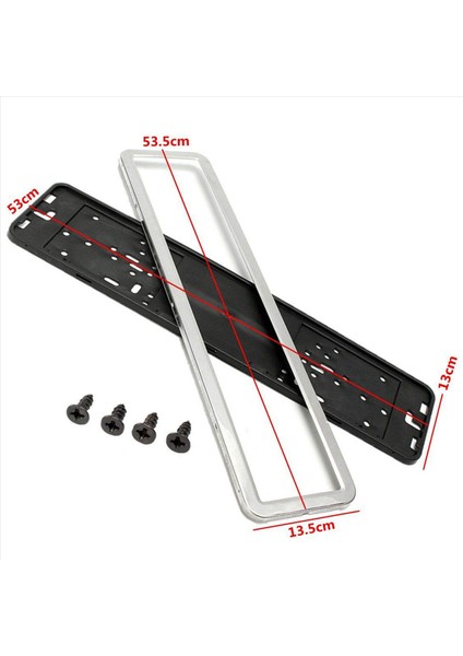 4 Paslanmaz Çelik Avrupa Rus 8k Araç Plaka Çerçeve Numarası Tutucu (Gümüş) (Yurt Dışından) indirimleri