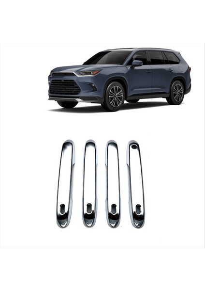 Toyota Grand Highlander Için 2024 Lhd Araba Dış Kapı Kolu Kapak Kaplama Aksesuarları Gümüş (Yurt Dışından) fiyatları