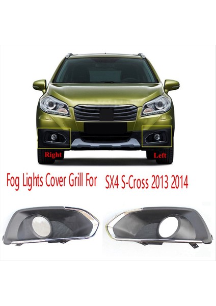 1paır Ön Tampon Çerçeve Sis Işıkları Suzuki Sx4 S-Cross 2013-2016 Sis Lamba Kaputu Krom Dekoratif (Yurt Dışından) fiyatları