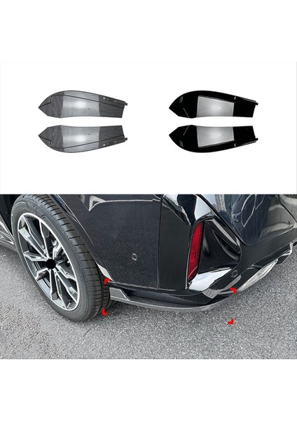 Bmw X4 G02 Için Lcı M Sport 2022+ Arka Tampon Dudak Açısı Difüzör Spluser Spinter Spoiler Koruyucu Parlak Siyah (Yurt Dışından) modelleri