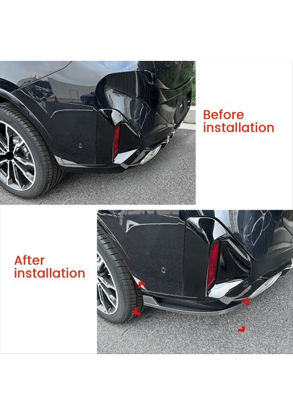 Bmw X4 G02 Için Lcı M Sport 2022+ Arka Tampon Dudak Açısı Difüzör Spluser Spinter Spoiler Koruyucu Parlak Siyah (Yurt Dışından) fırsatları