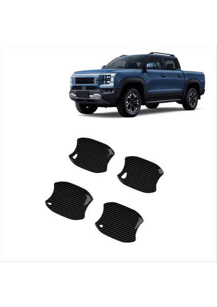 Byd Shark Için 6 2024 2025 Araba Dış Kapı Handel Kase Kapak Kapağı Trim Aksesuarları Abs Karbon Fiber (Yurt Dışından) fiyatları