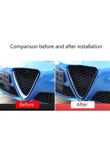 Alfa Için Romeo Giulia 2017-2019 Ön Hava Grilles Logo Dekorasyon Yüzük Kapak Trim Sticker Frame Aksesuarları (Yurt Dışından) fiyatları
