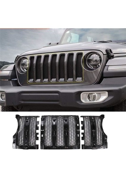 Jeep Wrangler Için Jl Jt Gladiator 2018-2024 Ön Izgara Grille Örgü Ekleri Kapak Böcek Net Koruma Aksesuarları (Yurt Dışından) fiyatları