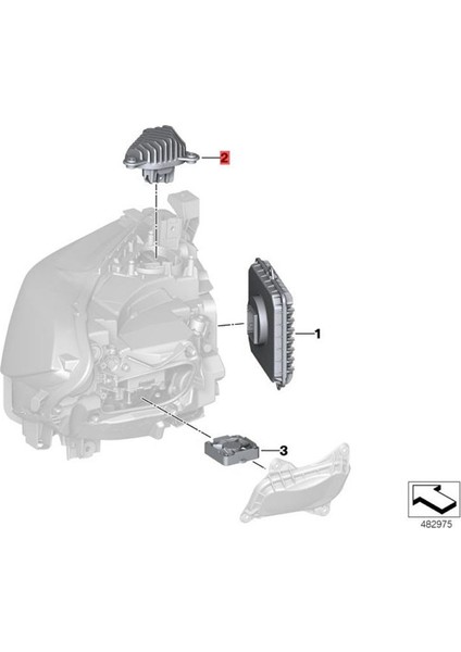 63117494852 Sağ Drl Bmw 2 Serisi F22 F23 Lcı F87 M2 2017-2021 Far LED Modülü Için (Yurt Dışından) indirimleri