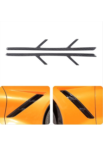 Corvette C7 Için 2014-2019 Yumuşak Karbon Fiber Araç Yan Çamurluk Hava Outlet Havalandırma Çıkartma Etiket Trim Aksesuarları (Yurt Dışından) fırsatları