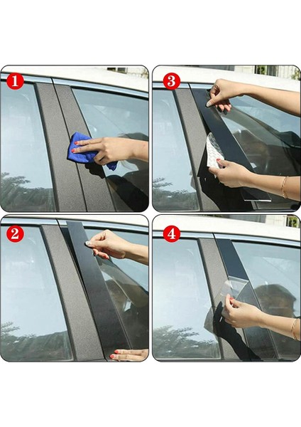 Araba Sütun Destekleri Kapı Pencere Trim Kalıplamalar Nissan Altima Için Kazan Anti Stickers 2013-2018 Aksesuarlar Parlak Siyah (Yurt Dışından) fiyatları