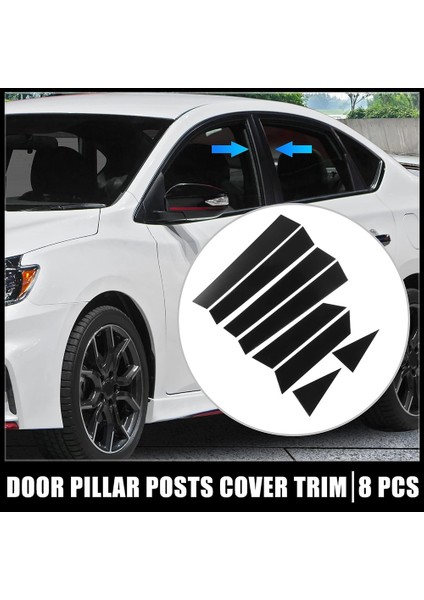 Araba Sütun Destekleri Kapı Pencere Trim Kalıplamalar Nissan Altima Için Kazan Anti Stickers 2013-2018 Aksesuarlar Parlak Siyah (Yurt Dışından) modelleri