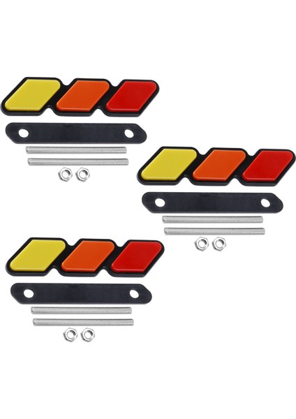 Toyota Tacoma 4runner Highlander Rav4 Için 3x Tri Renkli Ön Izgara Rozeti Amblemi (Yurt Dışından)