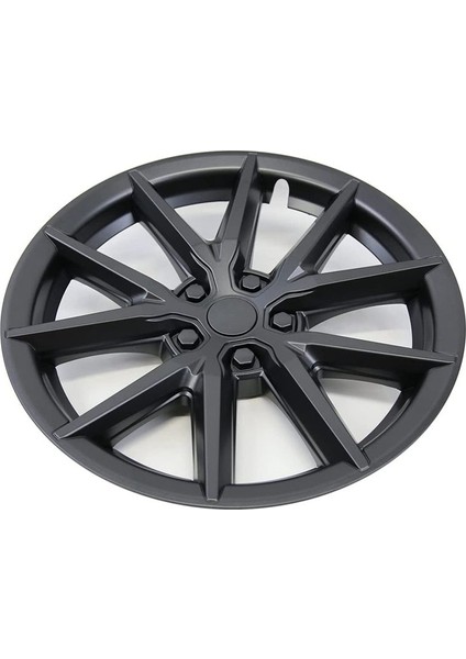 Tesla Model 3 Tekerlek Kapağı Thunder Style Wheel 18 Inç Hub Kapağı Trim Araç Aksesuarları - Mat Siyah (Yurt Dışından)