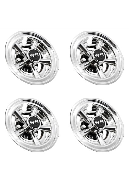 4pcs 8inch Ss Golf Arabası Tekerleği Kapakları 5 Konuşulmuş Tasarım Hub Kapağı Için Golf Arabaları Için Kulüp Arabası Ezgo Yamaha (Yurt Dışından)