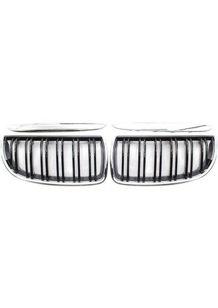 Bmw 3 Serisi E91 2005-2008 Için Araba Chrome Çift Hatlı Ön Kaput Böbrek Izgara Mesh Met For Spor Yarışları Izgaraları (Yurt Dışından)