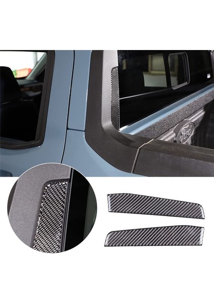 Ford Maverick 2022 2023 Aksesuarları Için Arka Cam Yan Kılps Kapak Döşeme Çıkartmaları - Yumuşak Karbon Fiber (Yurt Dışından) fiyatları
