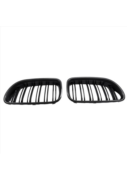 Bmw F06 F12 F13 Için 6 Serisi M6 Style 2012-2017 Karbon Fiber Stili + Parlak Siyah Ön Grilles Grille (Yurt Dışından) indirimleri