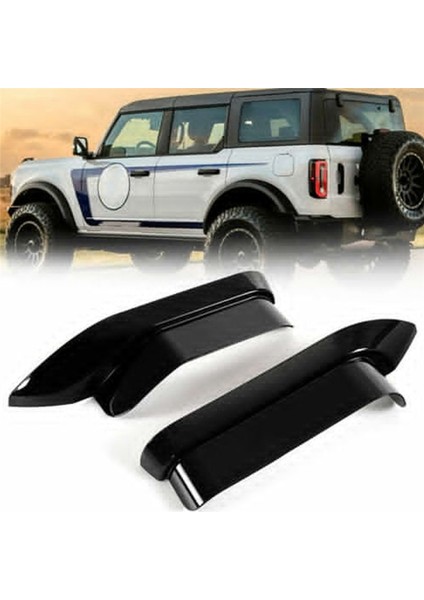 Ford Bronco 2021 2022 2023 Ford Bronco Için Dikiz Aynası Yağmur Koru Koruma Döşeme Siyah 2pcs (Yurt Dışından) modelleri