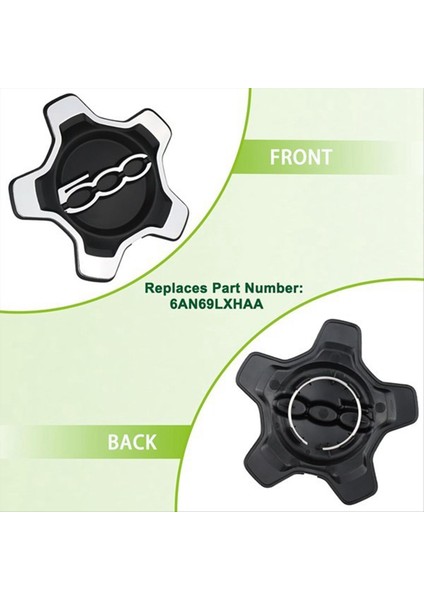 4pcs Araba Tekerlek Merkezi Kapak Kapağı 6AN69LXHAA 735626312 Fiat 500X 2016-2022 Toz Kapağı Araba Aksesuarları Için (Yurt Dışından) fiyatları