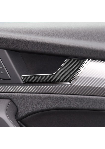 Audi Q5L Fy Sq5 2018-2024 Kapı Iç Tutar Kapağı Iç Döşeme Sticker Çıkartma Için Gerçek Karbon Fiber (Yurt Dışından) indirimleri