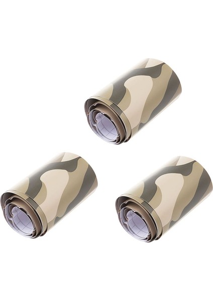 3 Rulo Camo Araba Sticker Karbon Fiber Motosiklet Pvc Vinil Ordu Sticker Camo Woodland Sticker Sarı Kamuflaj 152X10CM (Yurt Dışından)