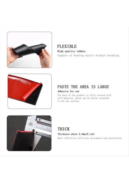 2pcs 8 2FTX33 15IN Arabalar Için Yan Etekler Evrensel Evrensel Kauçuk Anti-Slatch Yan Etek Kenar Koruma (Yurt Dışından) modelleri