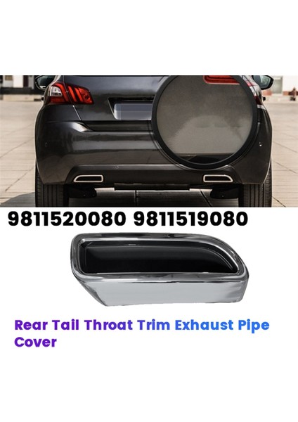 Peugeot 308S 2015-2020 Kuyruk Boğaz Trim Çerçeve 9811520080 9811519080 Için Araba Egzoz Kuyruk Borusu Arka Tampon Braketi (Yurt Dışından) fiyatları