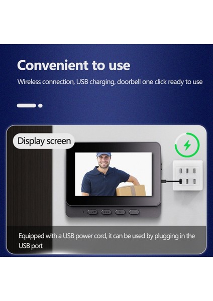 Kablosuz Su Geçirmez Görsel Kapı Zili Ir Night Vizyon Kapı Bell Hd 4 3inch IPS Ekran Video Akıllı Ev Kapı Çan Kamera (Yurt Dışından) modelleri
