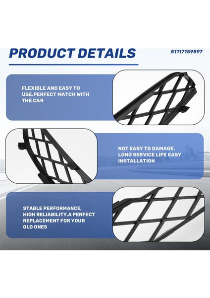 Araba Ön Tampon Merkezi Üst Grille Kapak Bmw-X5 E70 07-14 X6 E71 E72 51117159597 (Yurt Dışından) fırsatları