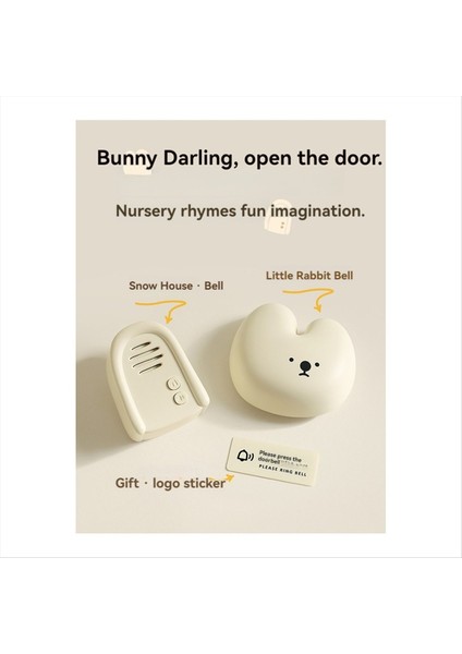 Bunny Doorbytel Tavşan Kapı Zili Kablosuz 3 Hızlı Ayarlanabilir Hacim Eğlence Çağrı Giriş Hatırlatma Ev Dairesi (Yurt Dışından) fırsatları