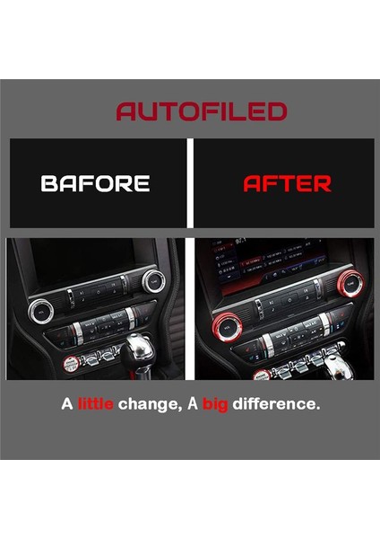 Orta Konsol Ses Far Topçası Dekoratif Yüzük Iç Düğme Halkası Ford Mustang Için Otomatik Aksesuarlar 15-20 Kırmızı (Yurt Dışından) modelleri