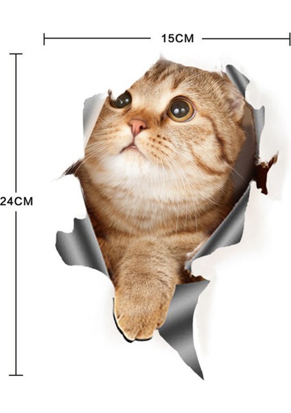 (8pcs) 3D Kedi Araba Çıkartmaları Pencere Kamyon Araba Dizüstü Veya Ipad Için Çıkartma / Çıkartma (Yurt Dışından) indirimleri