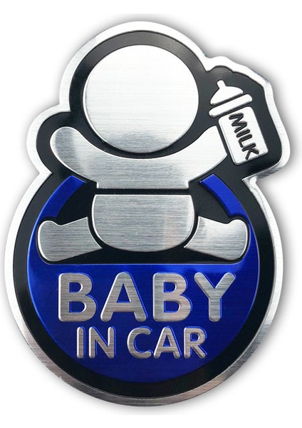 Araba Sticker&#39 Da Bebek Babada Araba Alüminyum Çıkartma Nissan X-Trail Qashqai Skoda Octavia Fabia Renault Clio A (Yurt Dışından)