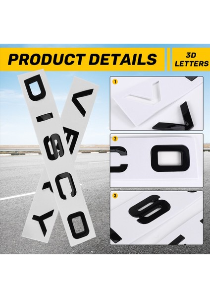 3D Parlak Siyah Mektup Keşif Araba Arka Ön Rozet Emblem Çıkartma Land Rover Ön Kaput Arka Bagaj (Yurt Dışından) indirimleri