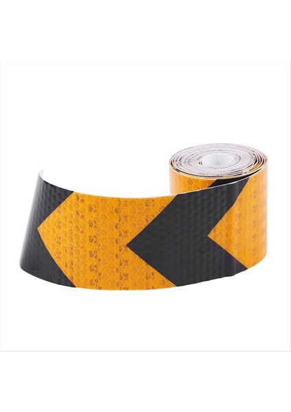 4pcs 2 Inç X10FT 3 Metre Gece Yansıtıcı Güvenlik Uyarı Bant Şeridi Çıkartması Siyah Sarı (Yurt Dışından) fiyatları