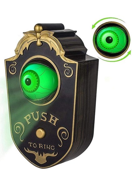 Doorbell Cadılar Bayramı Doorbell Korkunç Tek Göz Topu Aydınlık Asma Kapı Bell Cadılar Bayramı Partisi Prop Dekorasyon Siyah (Yurt Dışından) fiyatları