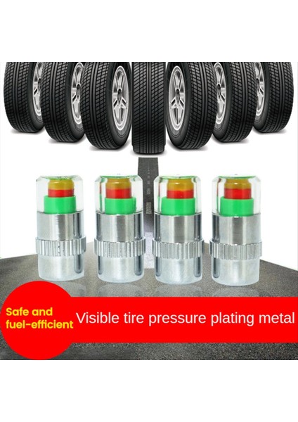 4pc Araç Lastik Basıncı Göstergesi Lastik Basınç Göstergesi Gösterge Uyarısı Izleme Valf Kapağı Sensörü Harici Valf Algılama (Yurt Dışından) fırsatları