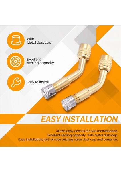 2 Pcs 135 Derece Hava Lastik Valfi Uzatma Adaptörü Motosiklet Arabaları Için Uzun Şey (Yurt Dışından) indirimleri