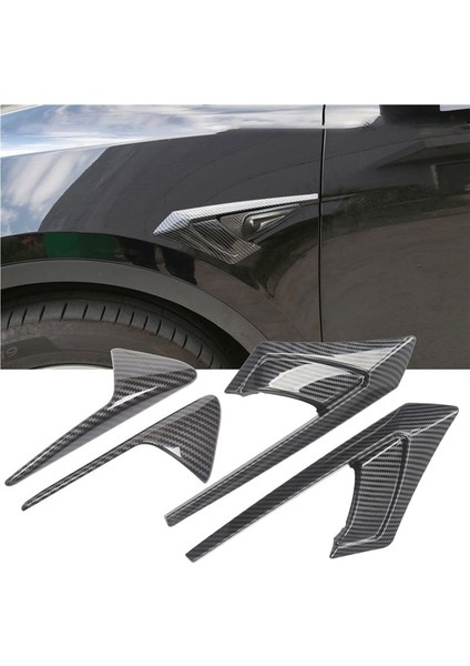 Tesla Model Y 2021-2023 Yan Kamera Kapağı Yan Kamera Gösterge Koruma Kapağı (Abs Parlak Karbon Fiber Deseni) (Yurt Dışından) fiyatları