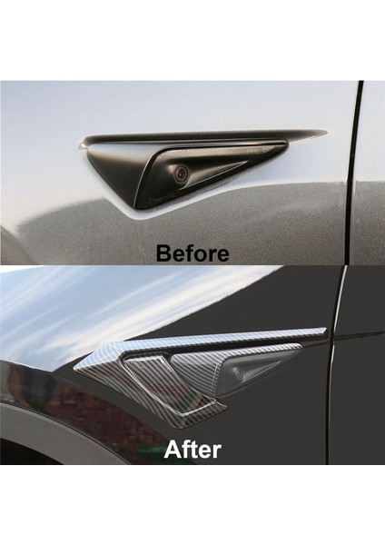 Tesla Model Y 2021-2023 Yan Kamera Kapağı Yan Kamera Gösterge Koruma Kapağı (Abs Parlak Karbon Fiber Deseni) (Yurt Dışından) indirimleri