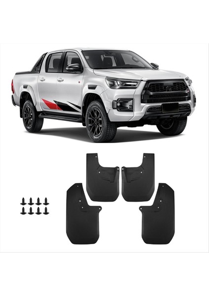 Araba Çamur Kanatları Çamurluk Çamur Koruma Flep Splash Flaps Toyota Hilux gr Sport Için Aksesuarlar 2024-2025 (Yurt Dışından) indirimleri